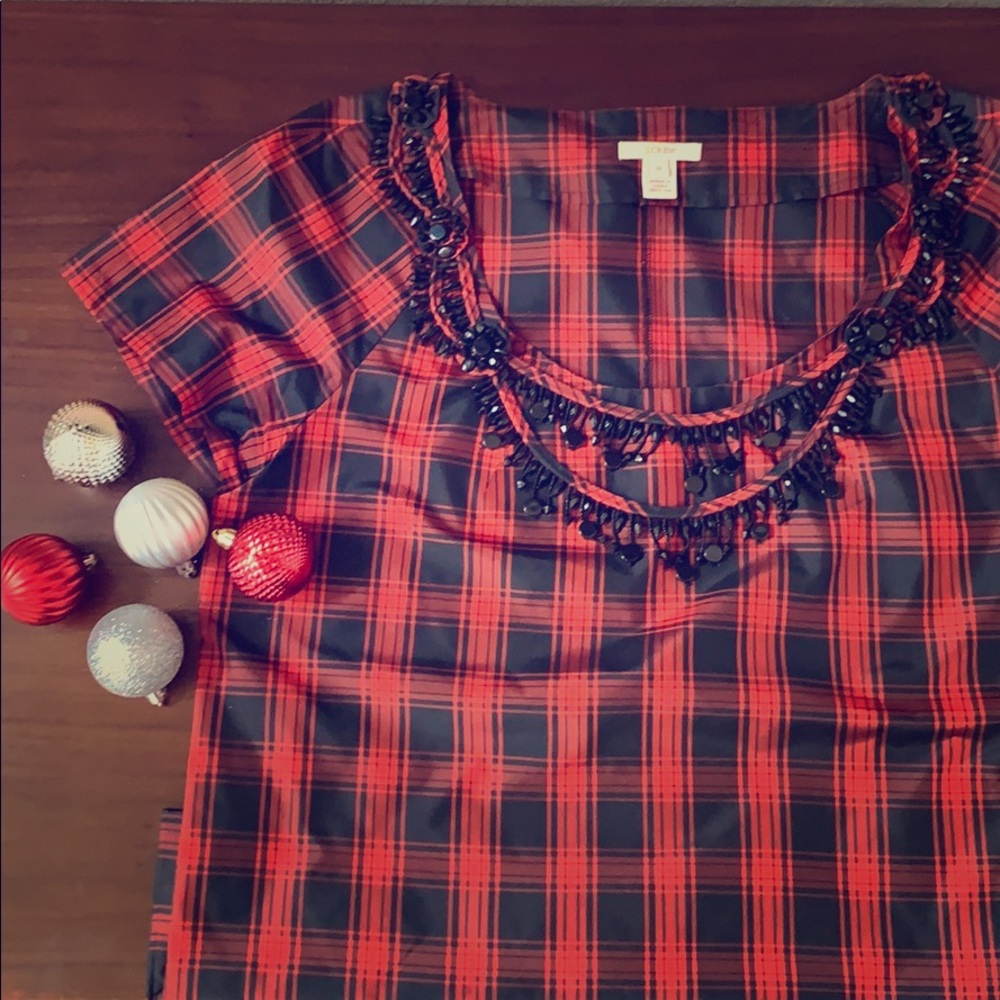 🥂J.Crew silk blouse, perfect for the holidays!